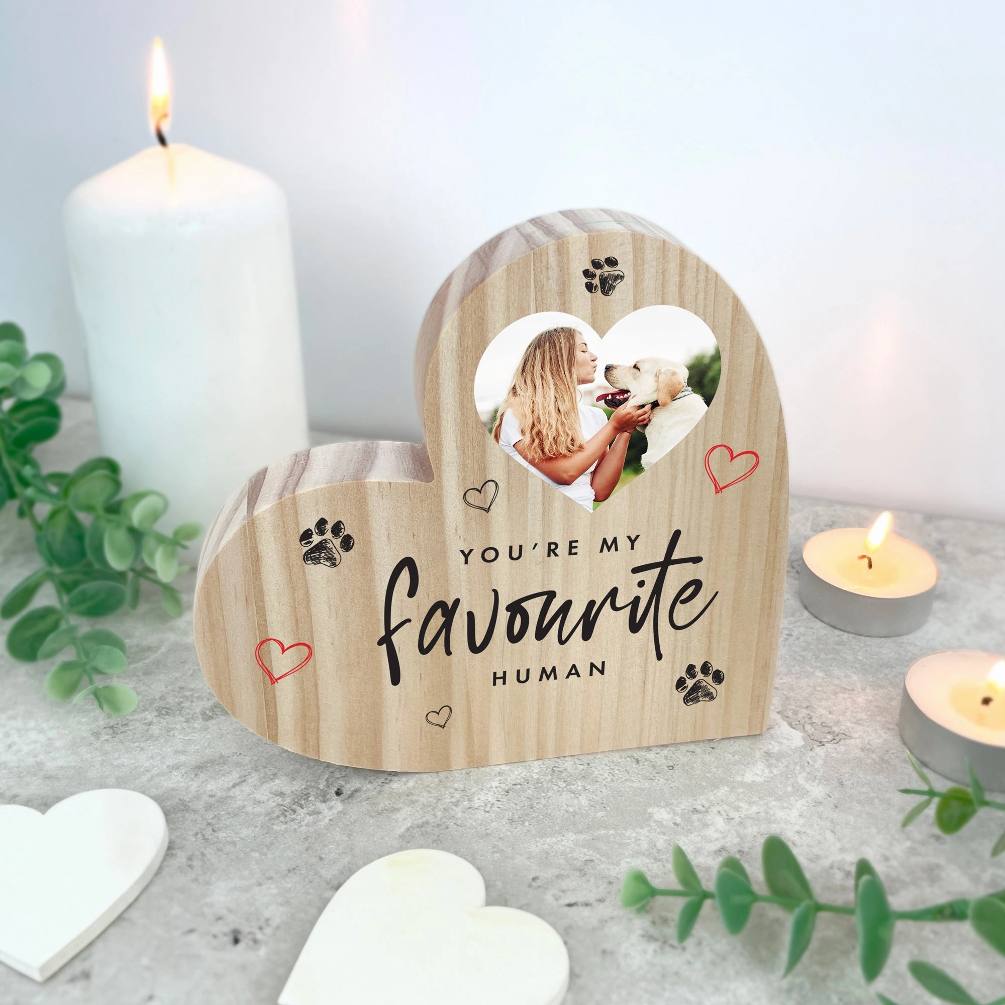 Personalised You're My Favourite Human From Pets Wooden Freestanding Heart poultry halters,bird leash