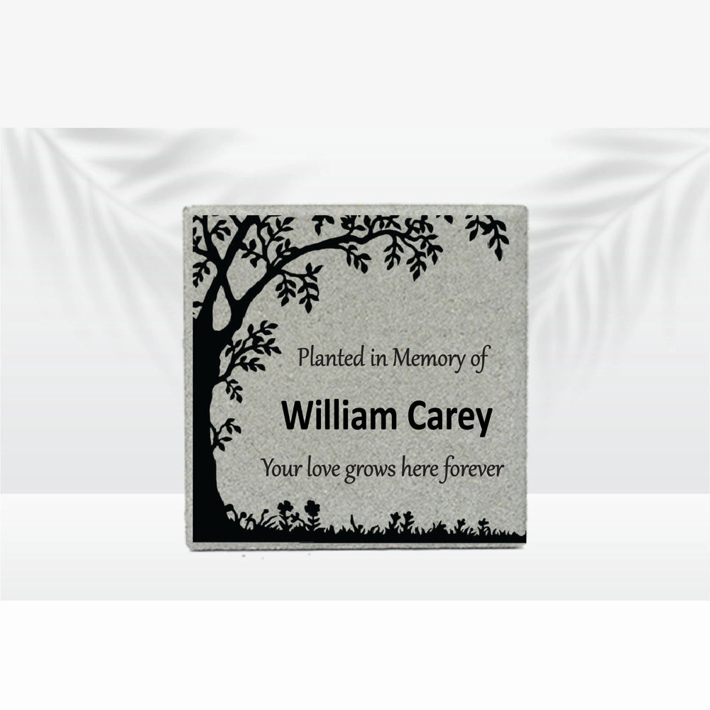 Personalized Memorial Garden Stone - 12" x 12" - Planted in Memory of show poultry,grooming poultry