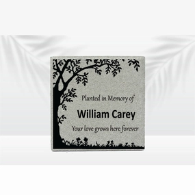 Personalized Memorial Garden Stone - 12" x 12" - Planted in Memory of show poultry,grooming poultry
