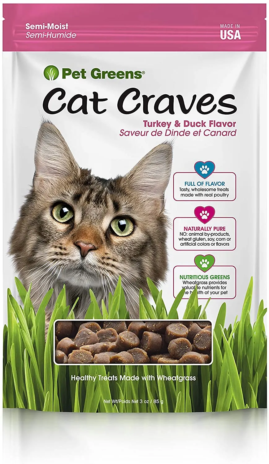 Pet Greens Cat Craves Turkey & Duck Flavor cat treats, soft cat treats