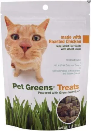 Pet Greens Semi Moist Roasted Chicken Cat Treats soft cat treats, chewy cat snacks