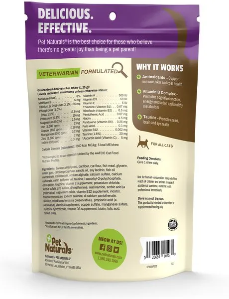 Pet Naturals Daily Multi Vitamin Chews Supplement for Cats