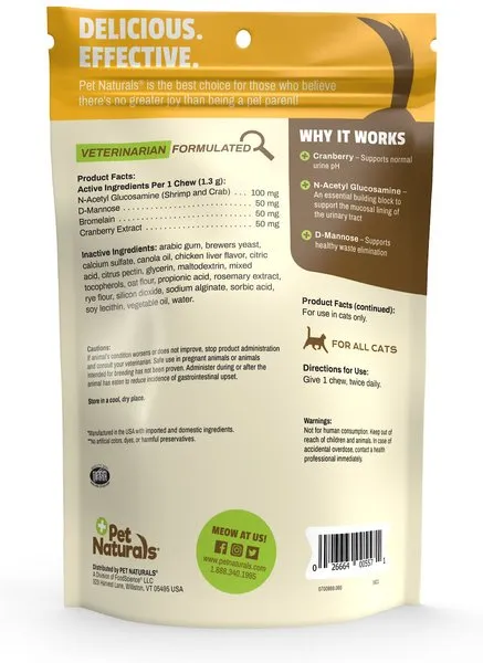 Pet Naturals UT Support Supplement Chews for Cats