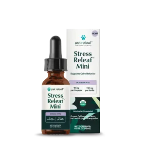 Pet Releaf Stress Releaf Mini Hemp Oil for Dogs and Cats calming cat treats, cat anxiety relief