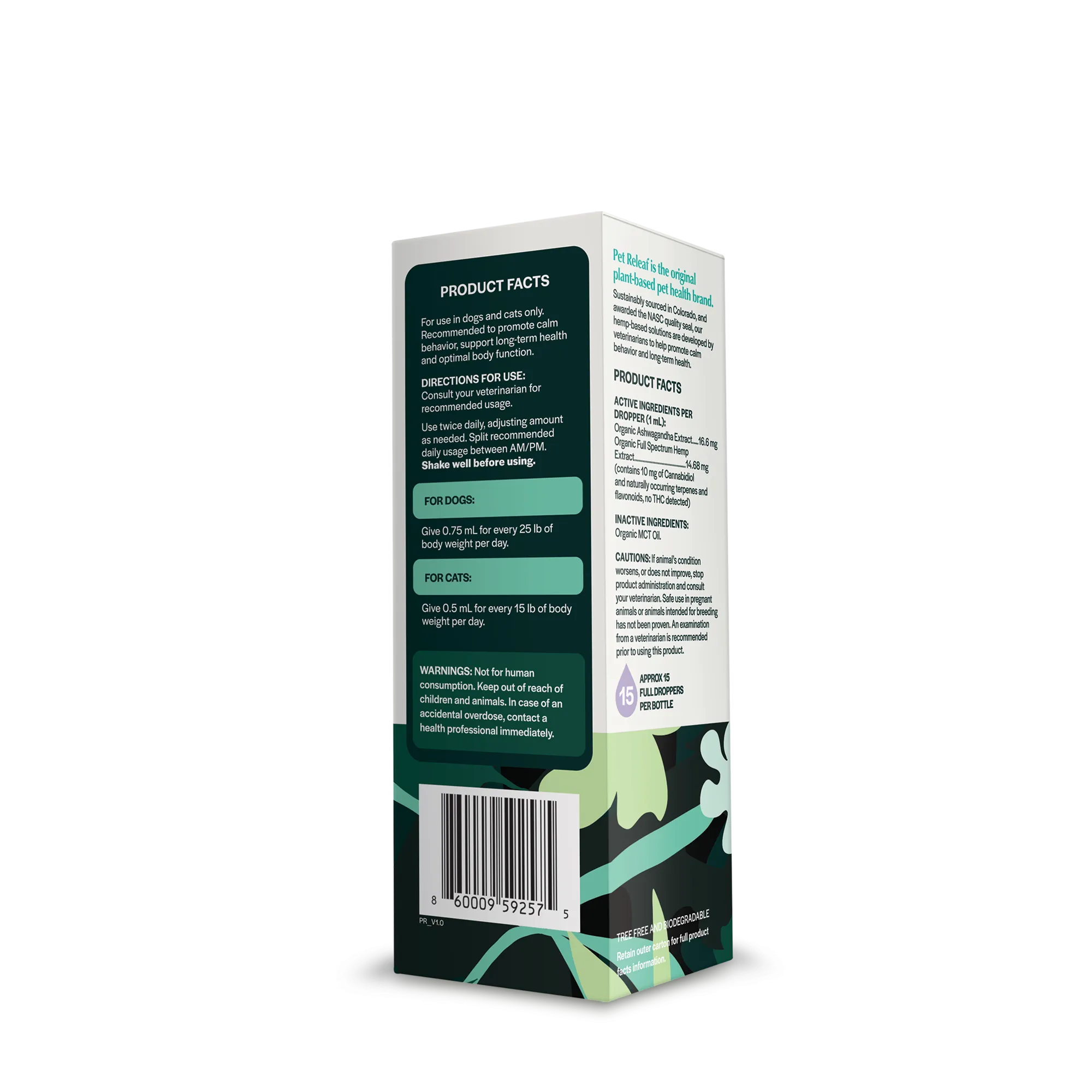 Pet Releaf Stress Releaf Mini Hemp Oil for Dogs and Cats