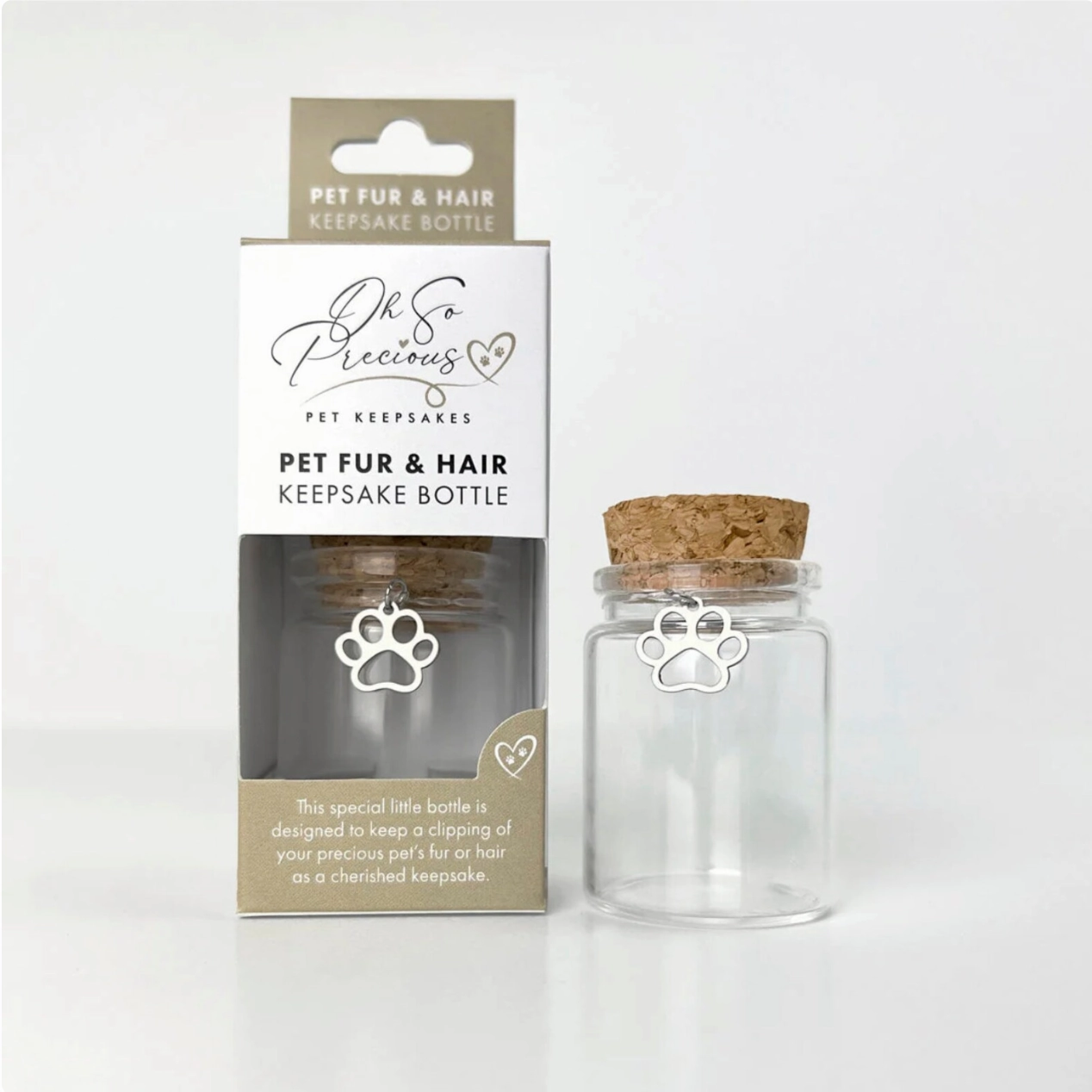 Pet Fur & Hair Keepsake Bottle