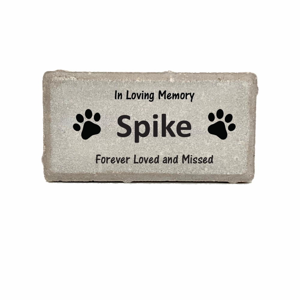 Pet Memorial Stone - Forever Loved and Missed - Dog Cat Memorial