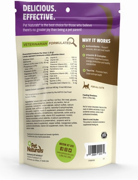 Pet Naturals Daily Multi Vitamin Chews Supplement for Cats