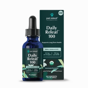 Pet Releaf Daily Releaf 100mg Hemp Oil for Small Dogs and Cats cat joint supplements, senior cat joint care