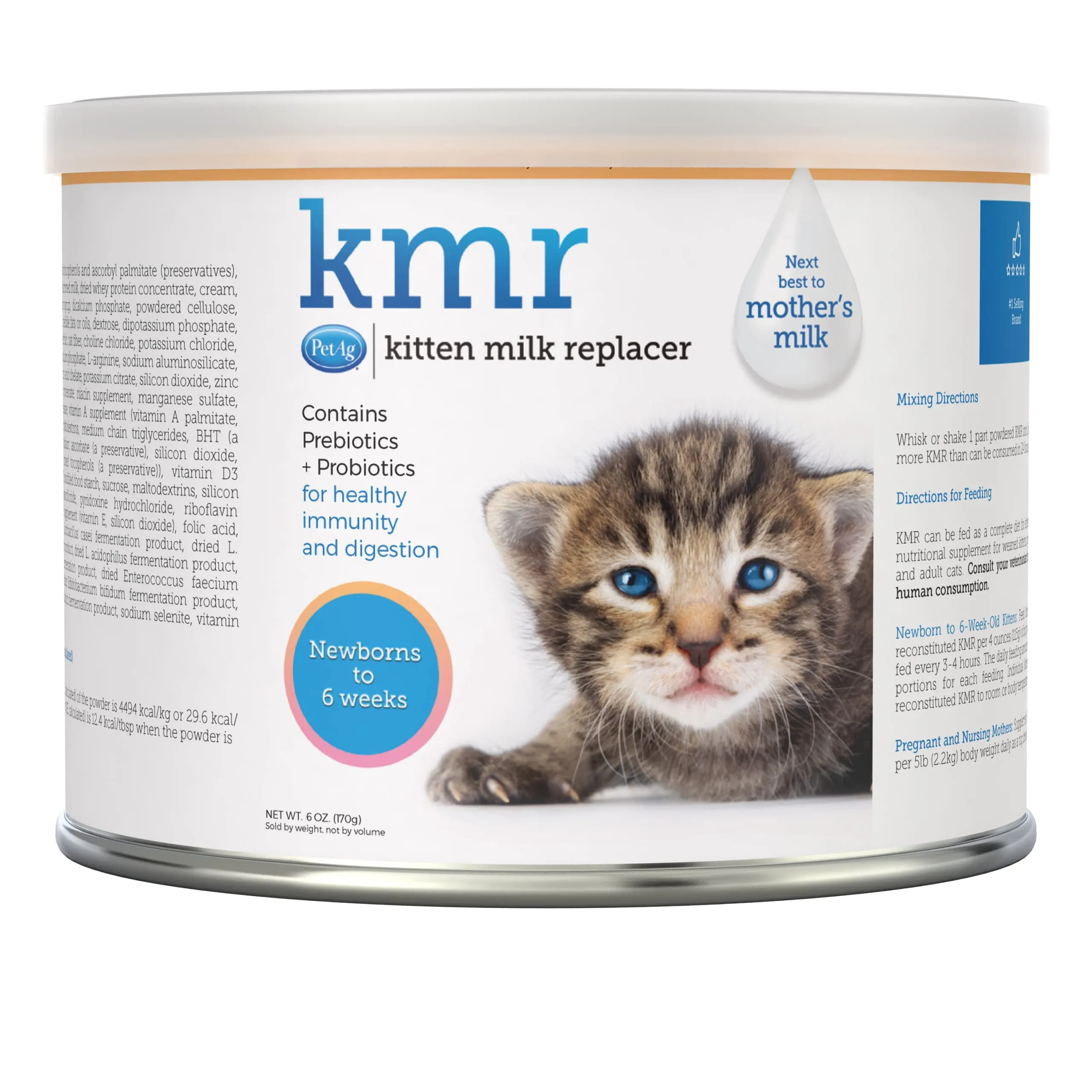 PetAg KMR Kitten Milk Replacer Powder 12oz cat vitamins, cat immune support