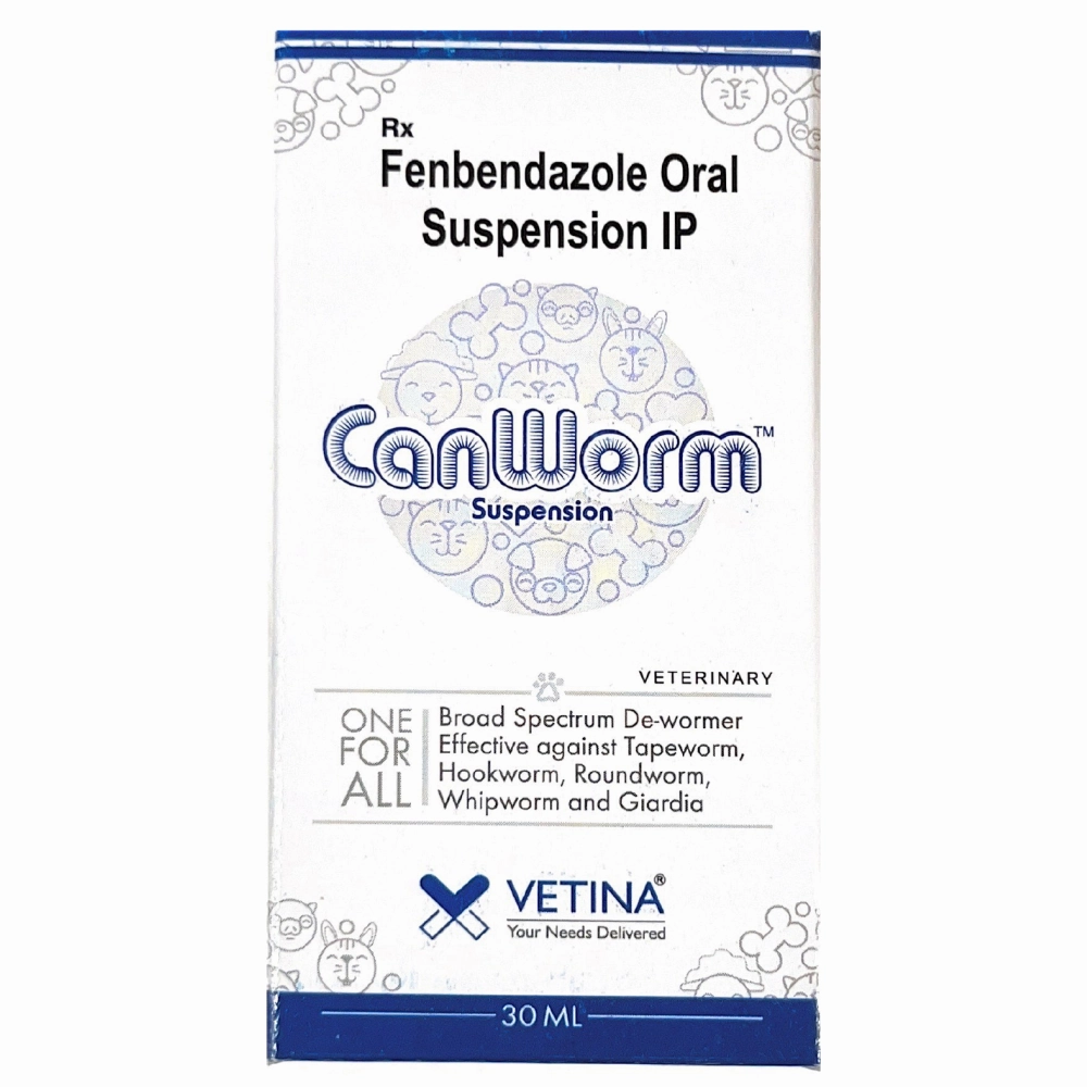 Petcare Selamec (Selamectin) Spot On for Cats 0.5ml and Vetina Canworm (Fenbendazole) Pet Deworming Suspension 30ml Combo