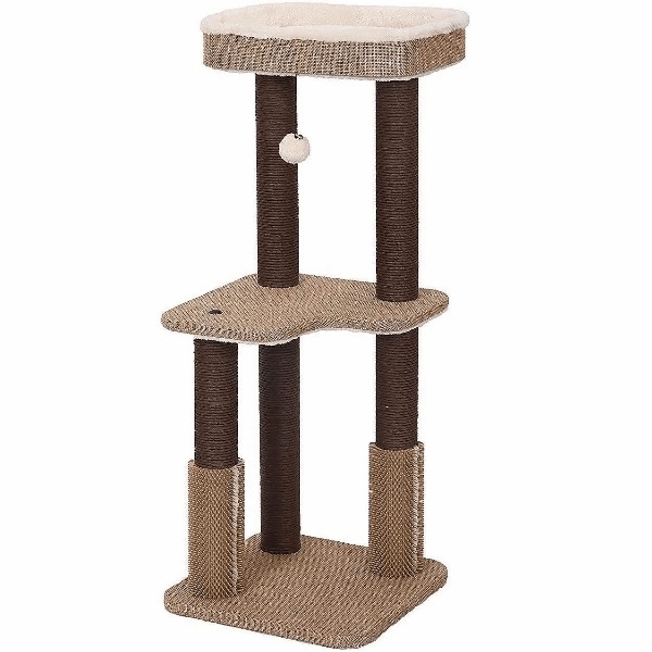 PetPals Balmy Jute & Fleece Cat Tree