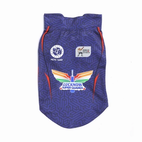 Pets Way Lucknow Super Guards IPL Jersey for Dogs and Cats (Blue)