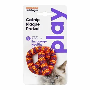 Petstages Catnip Plaque Away Pretzel Orange | Cat adult cat food, best cat food for adults