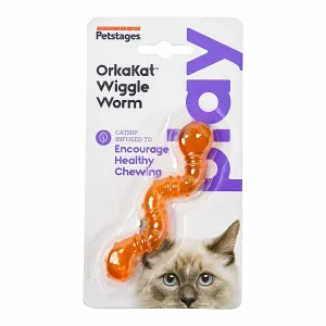 Petstages Orkakat Catnip Wiggle Worm Orange | Cat adult cat food, best cat food for adults