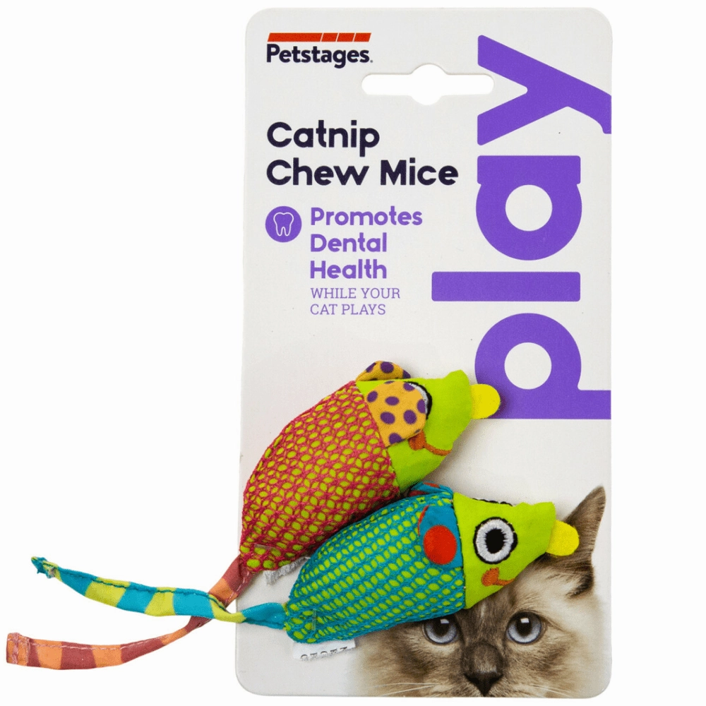 Petstages Hound Catnip Chew Mice Toy for Cats