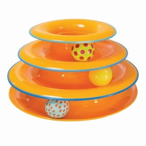 Petstages Tower of Track Three Level Active Toy for Cats (Orange)