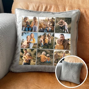 Photo Grid Faux Fur Cuddle Cushion poultry halters,bird leash