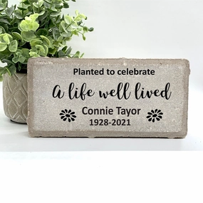 Planted to celebrate a life well lived - Memorial Stone- Memorial Marker show poultry,grooming poultry