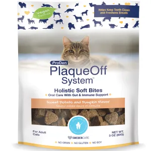 PlaqueOff Holistic Soft Bites Sweet Potato Cat Treats crunchy cat treats, grain free cat treats