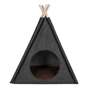 P.L.A.Y. Teepee Tent Urban Denim Dog and Cat Bed cat toys, cat supplies