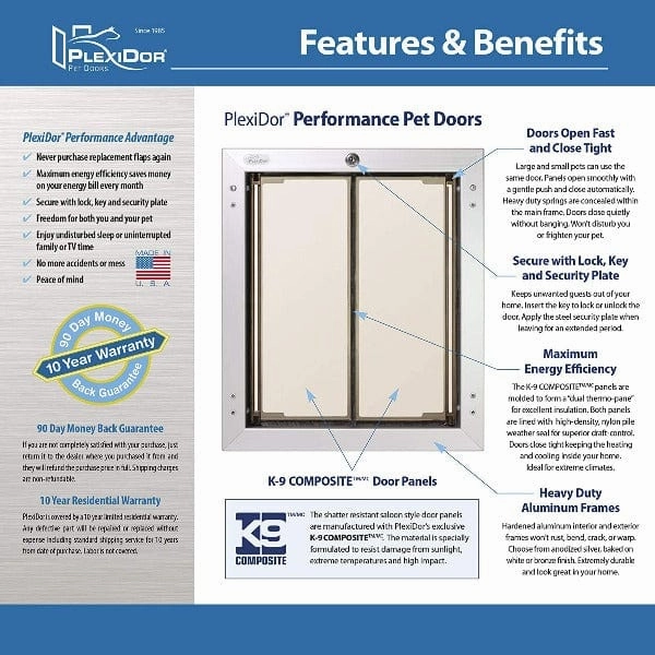 PlexiDor Wall Mount Performance Pet Doors
