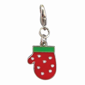 Polka Dots Mitten Enamel Dog Collar Charm dog collar charm,pet tag