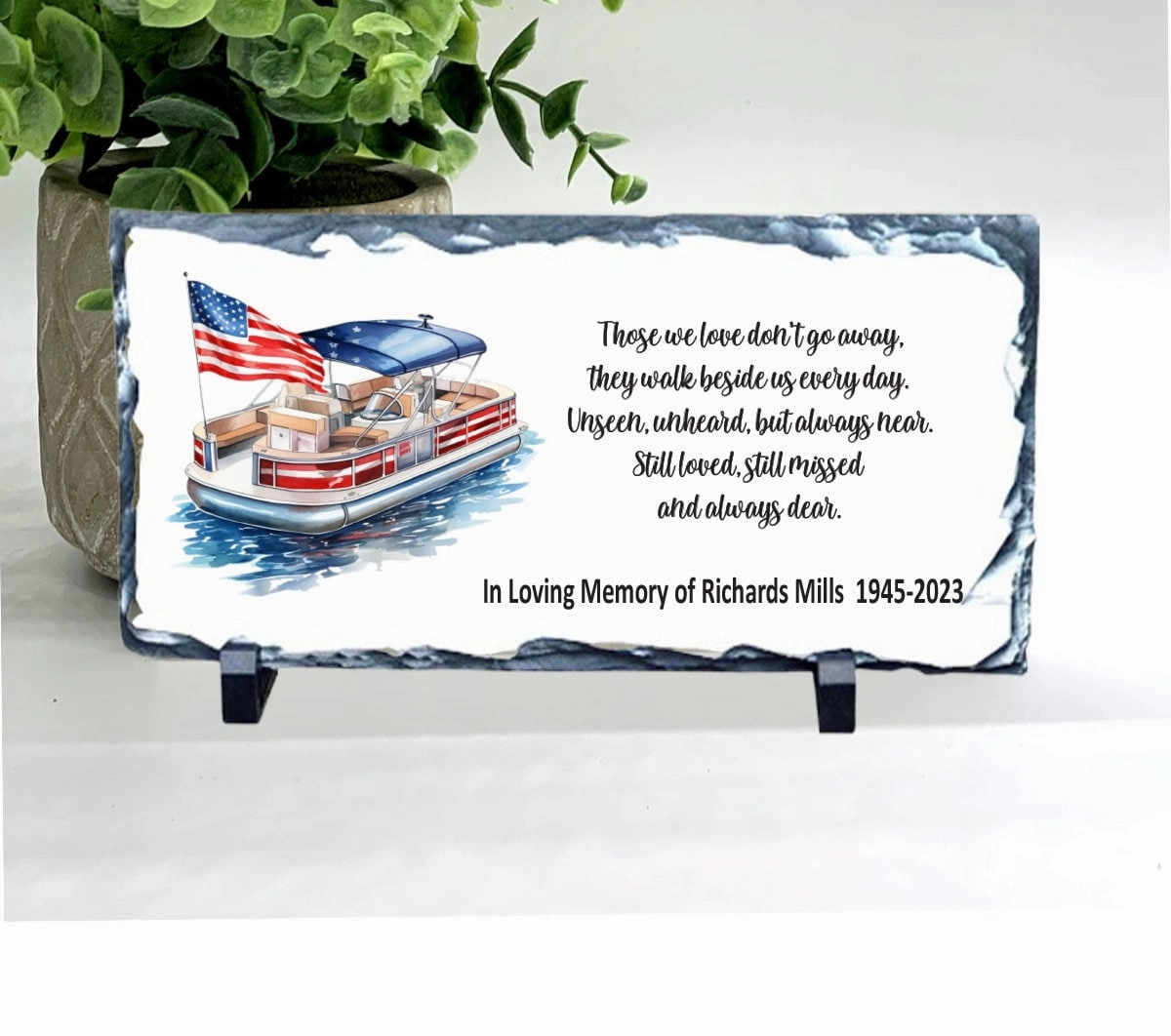 Pontoon Boat Memorial Stone