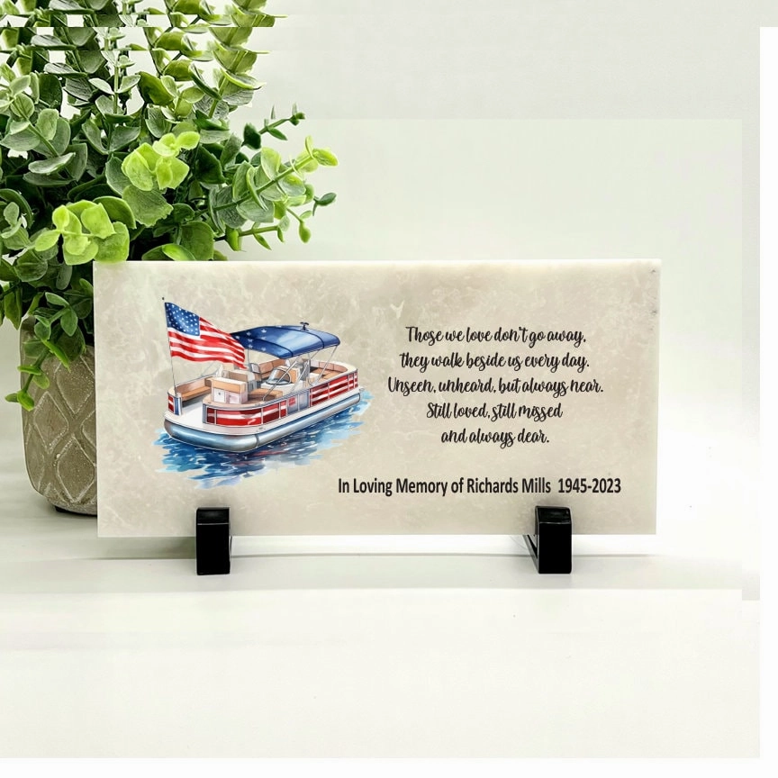 Pontoon Boat Memorial Stone