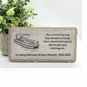 Pontoon Boat Memorial Stone - Sympathy Gift - Bereavement Gift - Funeral Gift - Condolence Gift - Custom Memorial Gift - Loss of Father show poultry,grooming poultry