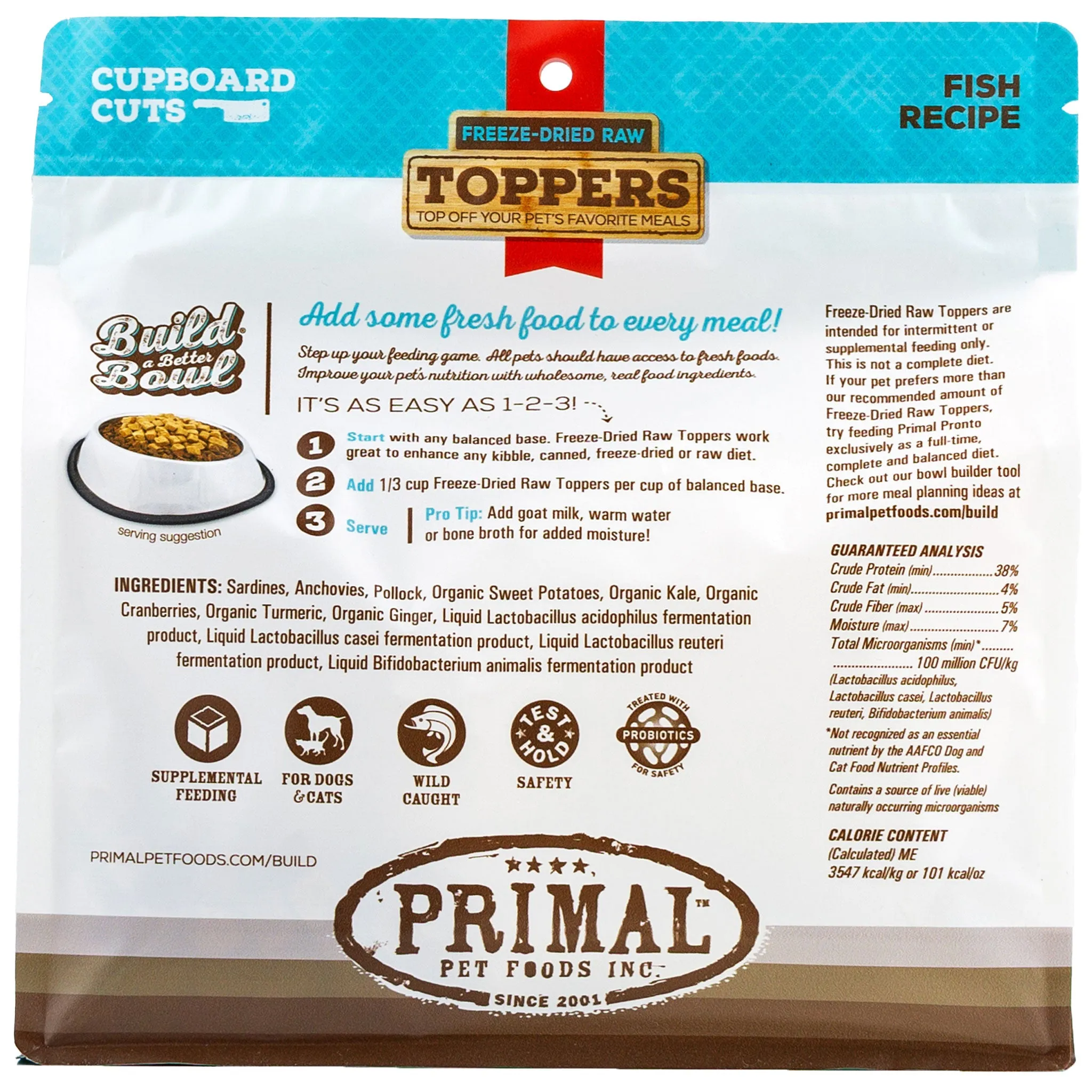 Primal Cupboard Cuts Fish Dog Food Topper