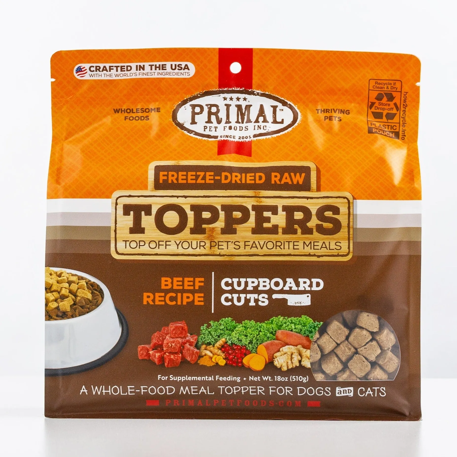 Primal Cupboard Cuts Freeze-Dried Raw Beef Meal Topper for Dogs and Cats healthy cat food, premium dry cat food