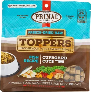 Primal Cupboard Cuts Freeze-Dried Raw Fish Meal Topper for Dogs and Cats freeze dried cat food, raw cat food