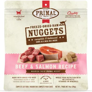 Primal Freeze-Dried Beef & Salmon Formula Cat Food - 14oz cat toys, cat supplies