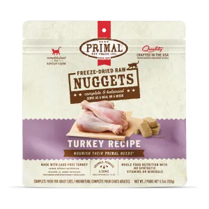 Primal Freeze Dried Nuggets Grain Free Turkey Formula Cat Food freeze dried cat food, raw cat food