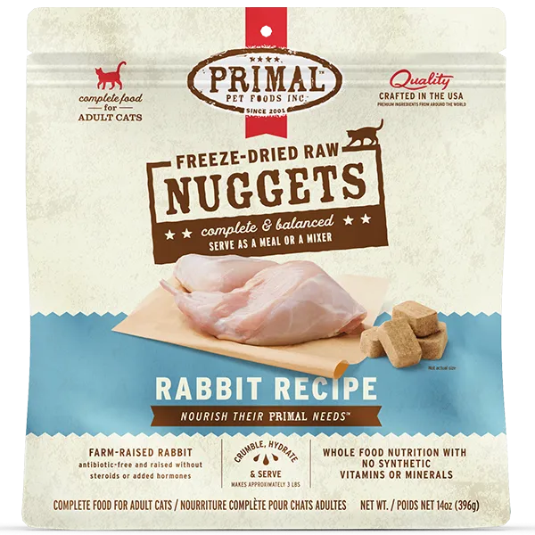 Primal Freeze Dried Rabbit Nuggets For Cats adult cat food, best cat food for adults