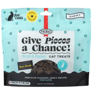 Primal Give Pieces A Chance Cat Chicken 4 oz crunchy cat treats, grain free cat treats