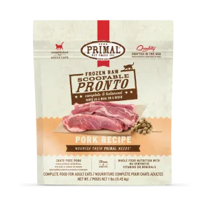 Primal Pronto Raw Frozen Pork Recipe Food For Cats healthy cat food, premium dry cat food