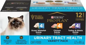 PRO PLAN Urinary Tract Health Variety Pack 12x85g dry cat food, cat kibble