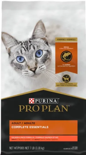 ProPlan Adult Complete Essentials Salmon & Rice Formula Dry Cat Food 7lb dry cat food, cat kibble