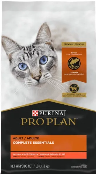 ProPlan Adult Complete Essentials Salmon & Rice Formula Dry Cat Food 7lb dry cat food, cat kibble