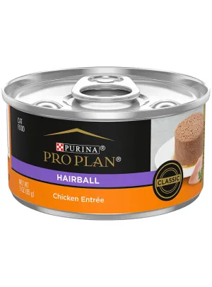 ProPlan Cat Hairball Chicken Entre 3oz adult cat food, best cat food for adults