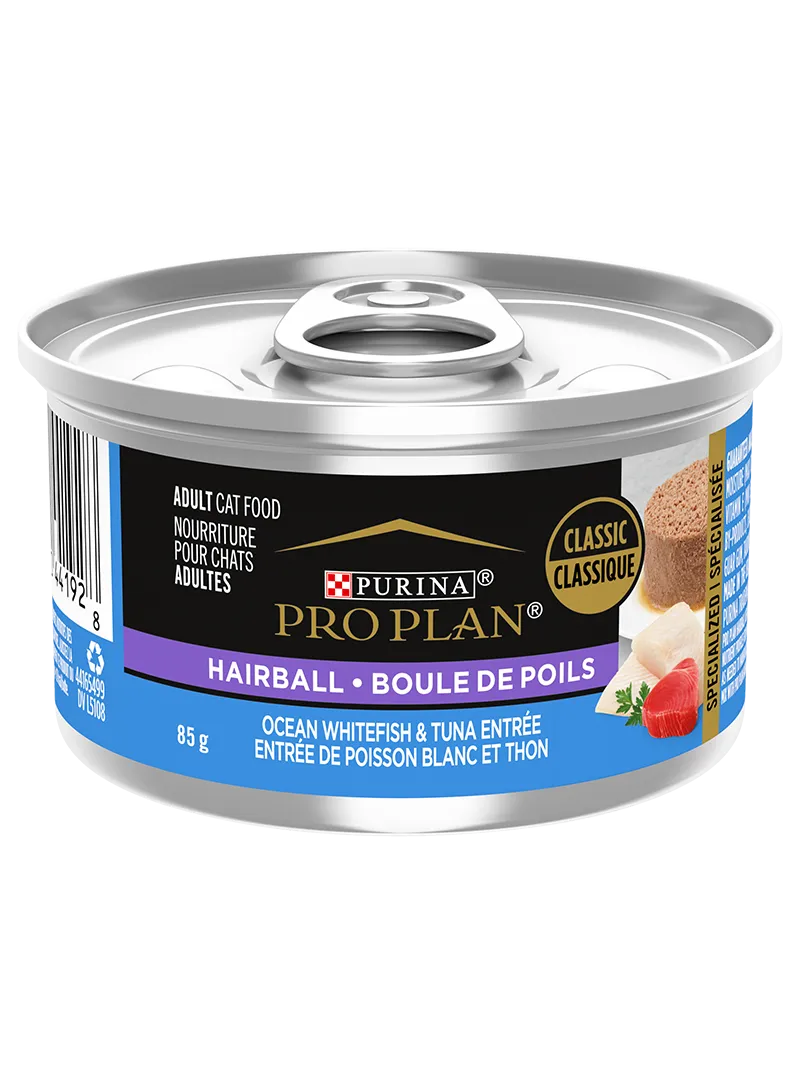 ProPlan Cat Hairball Ocean Whitefish & Tuna Entre 3oz dry cat food, cat kibble