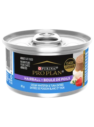 ProPlan Cat Hairball Ocean Whitefish & Tuna Entre 3oz dry cat food, cat kibble