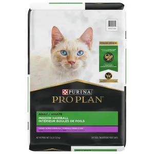 ProPlan Cat Indoor Hairball Turkey & Rice adult cat food, best cat food for adults