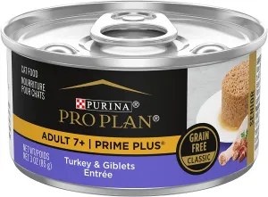 ProPlan Cat  Prime Plus Turkey & Giblets Entre 3oz adult cat food, best cat food for adults