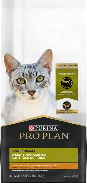 ProPlan Cat Weight Management Chicken & Rice dry cat food, cat kibble