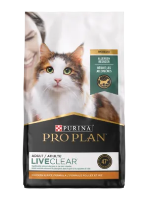 Proplan LiveClear Cat Chicken & Rice dry cat food, cat kibble