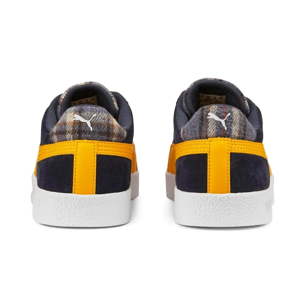 PUMA MEN'S CLUB NAVY/YELLOW PLAID SHOE Cothing_Mens-Puma