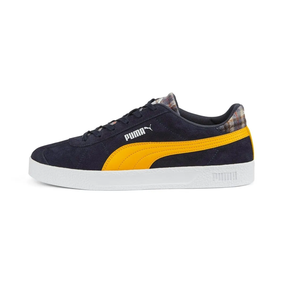 PUMA MEN'S CLUB NAVY/YELLOW PLAID SHOE Cothing_Mens-Puma